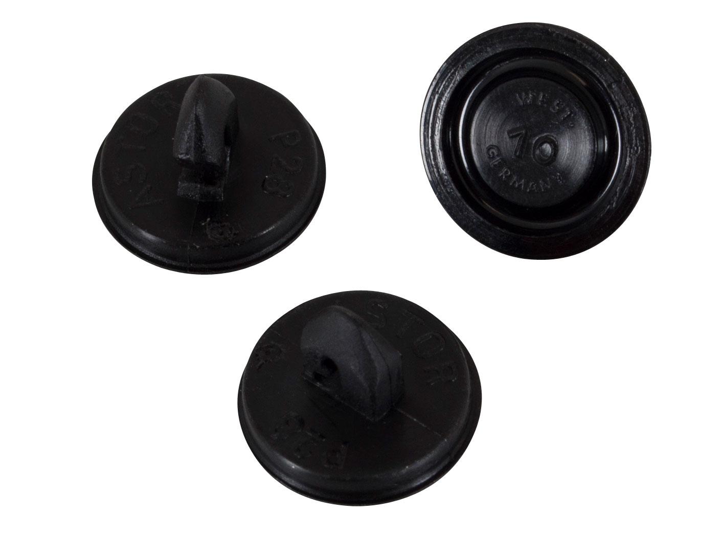 Sagos forma A36 plastiko apatinė dalis su kabliuku, Ø 19,1 mm, 1000 vnt/pak. Sagos forma A36 plastiko apatinė dalis su kabliuku, Ø 19,1 mm, 1000 vnt/pak.