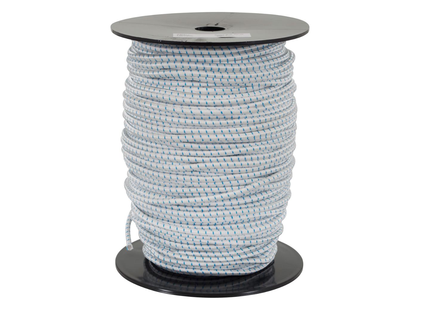 Elastinė virvutė (guma), Ø=4 mm, balta, 100 m/rit. Elastinė virvutė (guma), Ø=4 mm, balta, 100 m/rit.