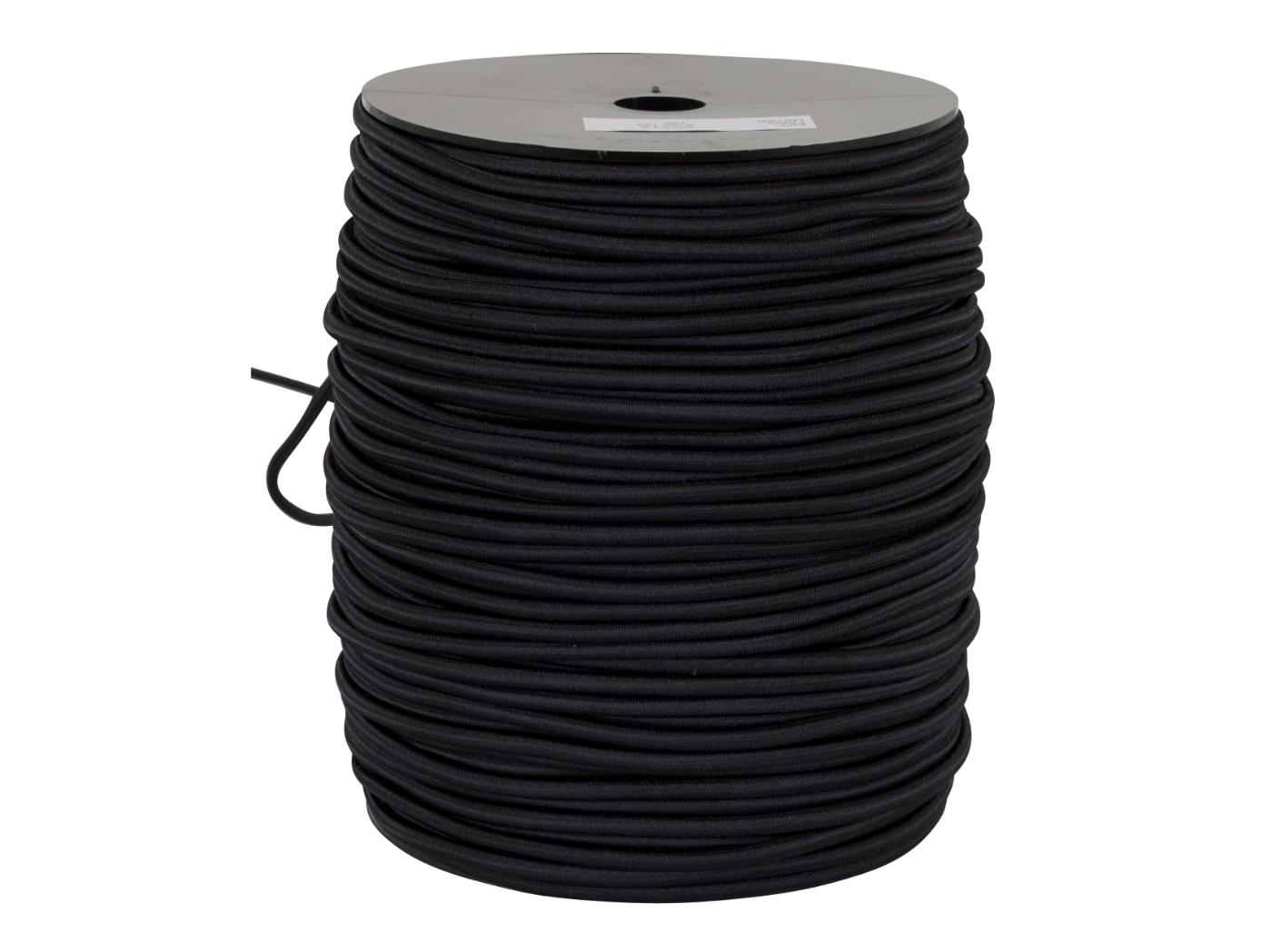 Elastinė virvutė (guma), Ø=6 mm, juoda, 50 m/rit. Elastinė virvutė (guma), Ø=6 mm, juoda, 50 m/rit.