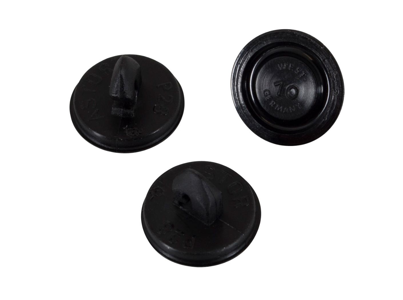 Sagos forma A44 plastiko apatinė dalis su kabliuku, Ø 24,8 mm, 1000 vnt/pak. Sagos forma A44 plastiko apatinė dalis su kabliuku, Ø 24,8 mm, 1000 vnt/pak.