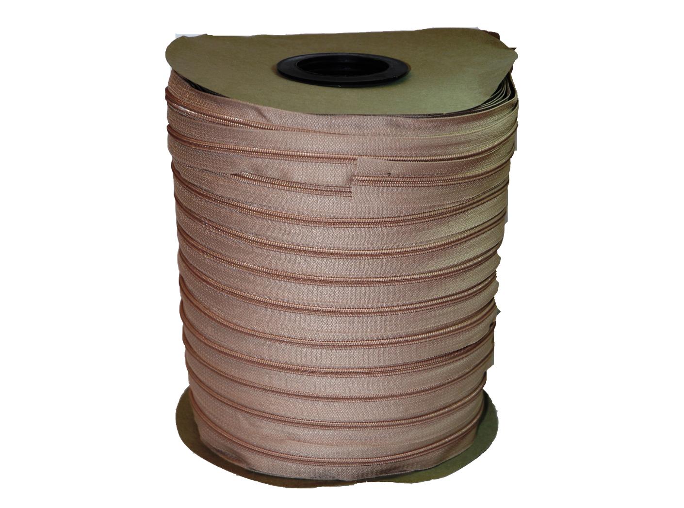 Spiralinio užtrauktuko juosta Chiq, 5 mm, smėlio Spiralinio užtrauktuko juosta Chiq, 5 mm, smėlio