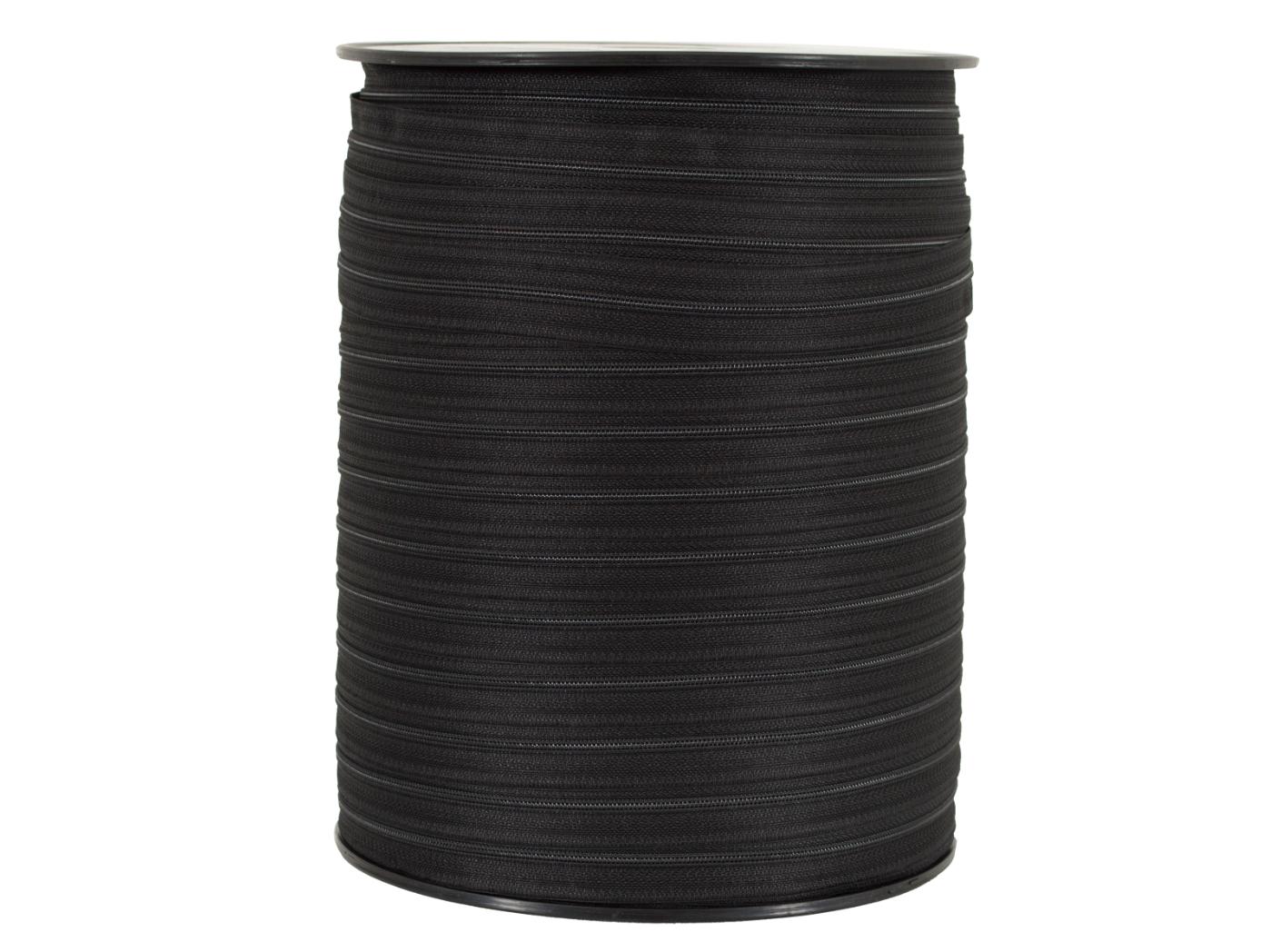 Spiralinio užtrauktuko juosta S 40, juoda, 300 m Spiralinio užtrauktuko juosta S 40, juoda, 300 m
