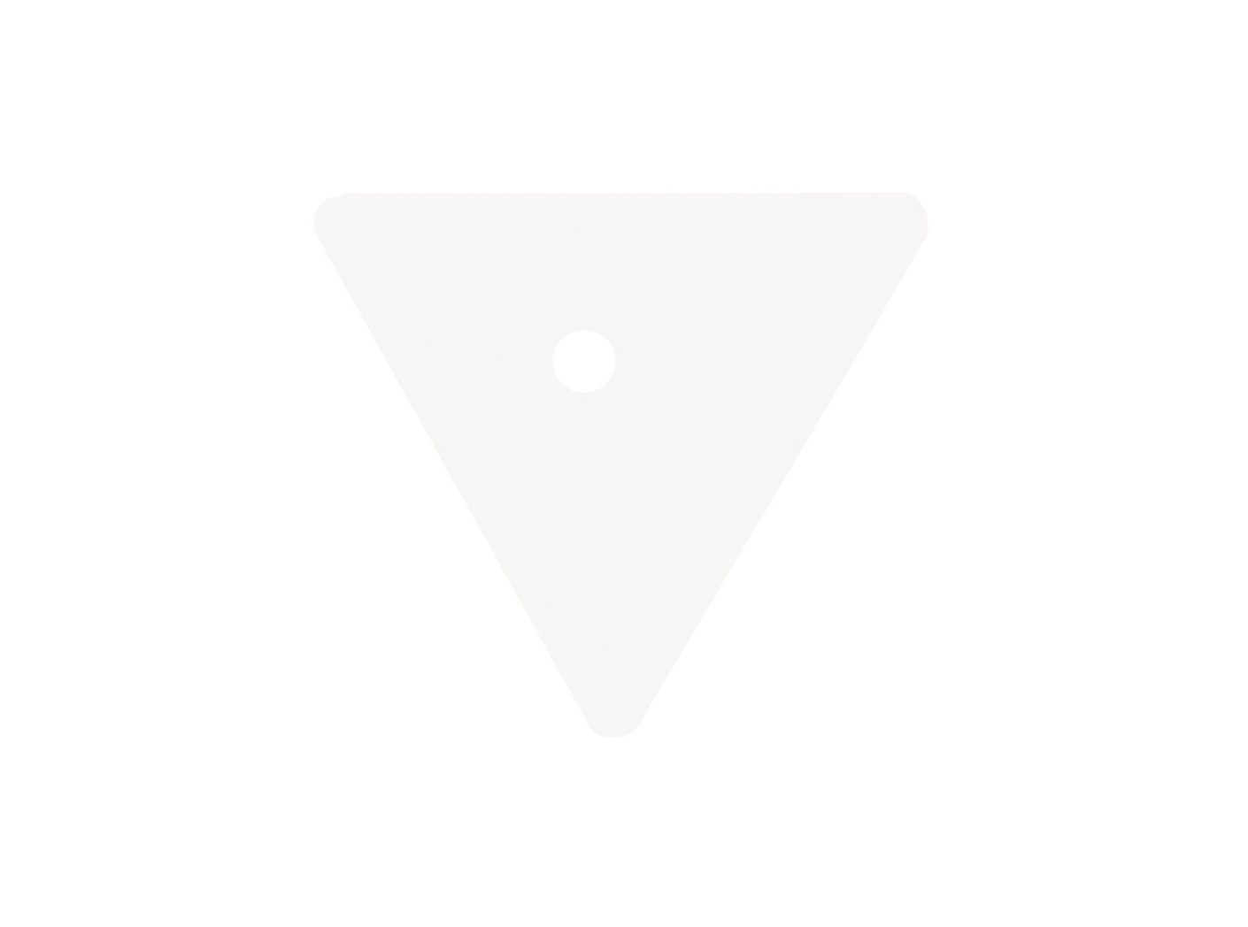 Norvegiškas trikampis, baltas, a=60 mm, 100 vnt Norvegiškas trikampis, baltas, a=60 mm, 100 vnt